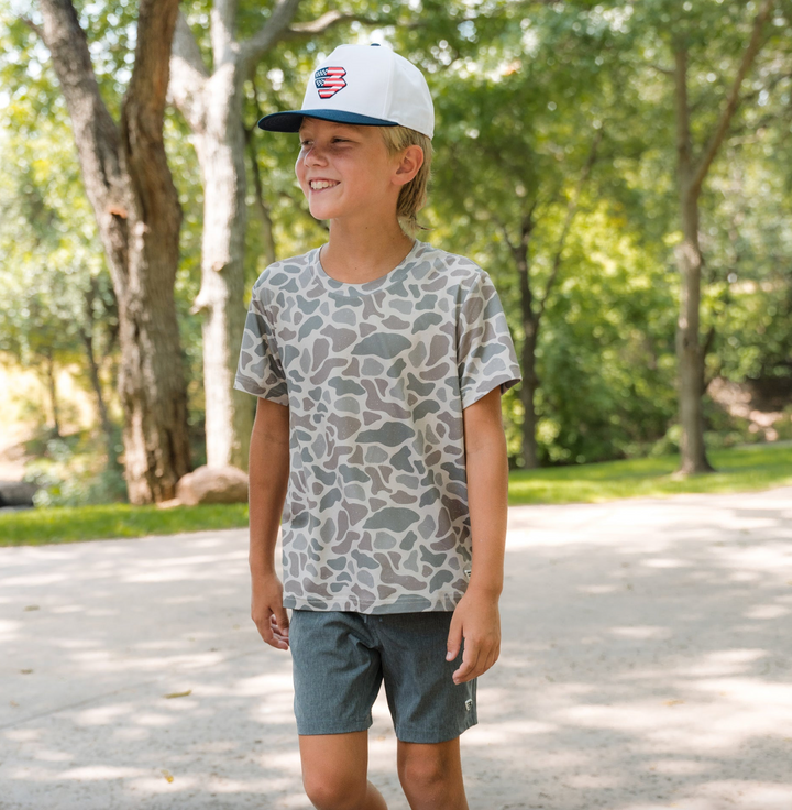 Classic Deer Camo Youth Go To Tee - Burlebo