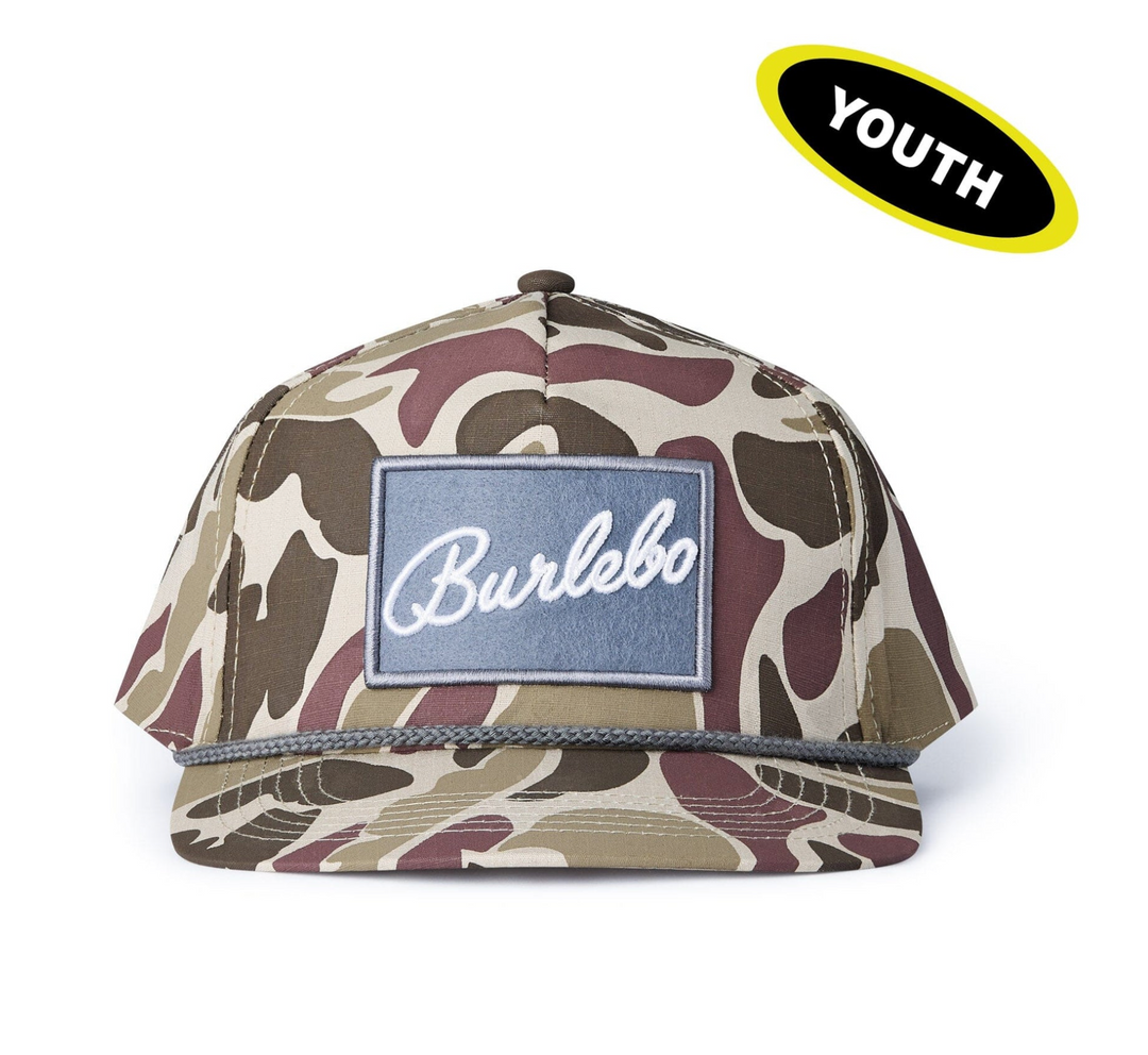 Youth Camo Grey Patch Cap - Burlebo