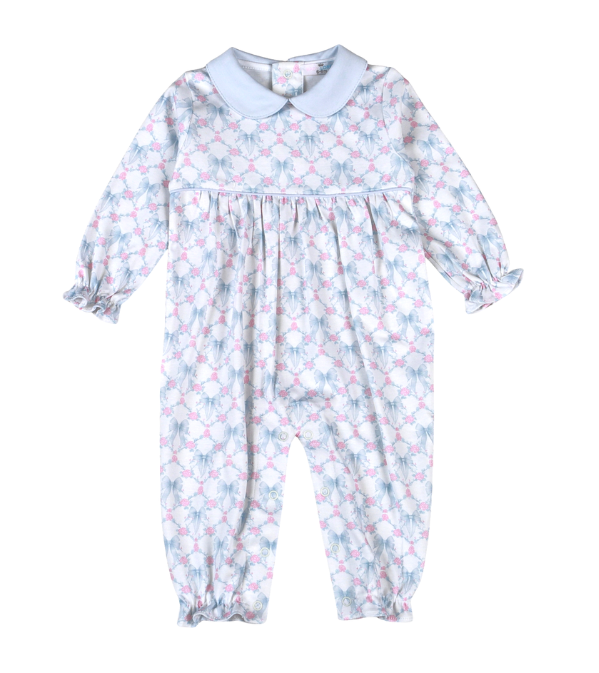 Blue Coquettes Pima Romper - Baby Loren