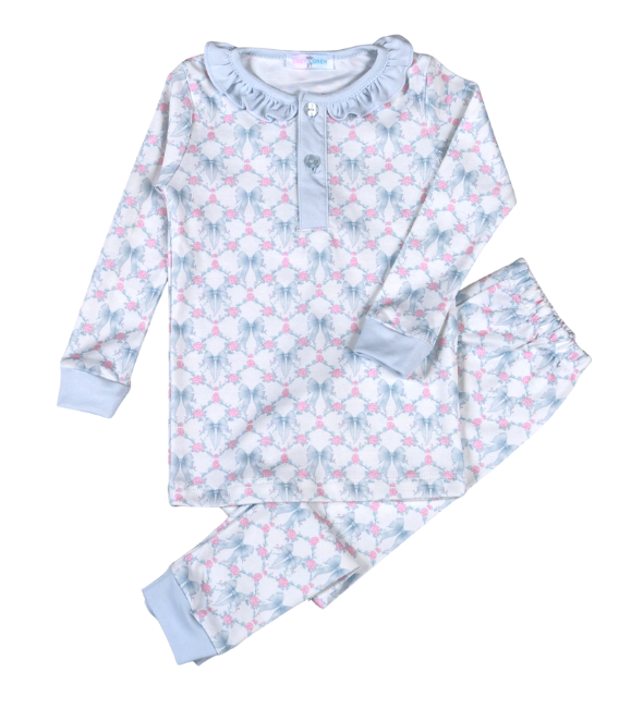 Blue Coquettes Pima Pajama Set - Baby Loren