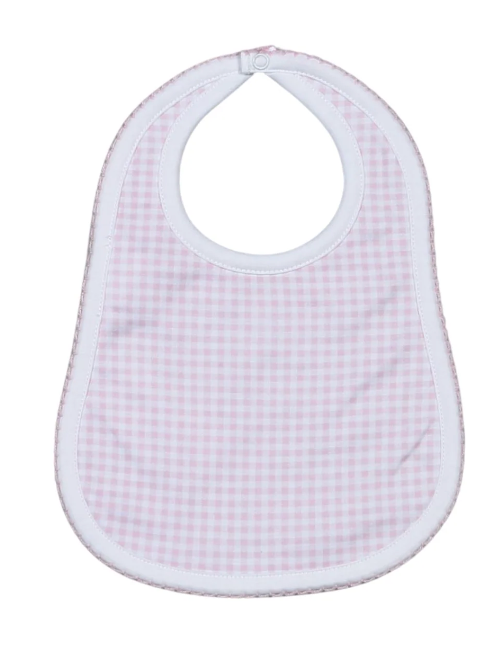 Pink Gingham Pima Bib - Baby Loren