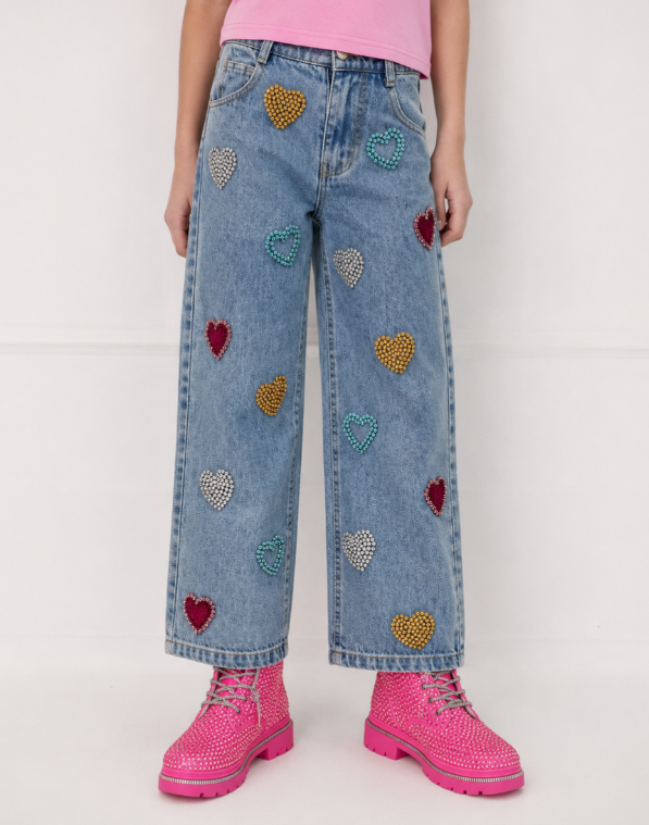 Gems Rainbow Heart Jeans - Lola & The Boys