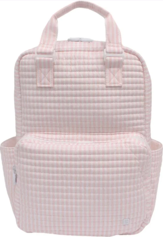 Quilted Pimlico Stripe Pink Diaper Bag Bundle (3 Piece) - TRVL