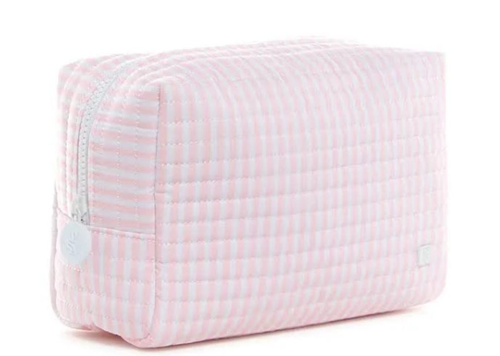 Quilted Pimlico Stripe Pink Diaper Bag Bundle (3 Piece) - TRVL