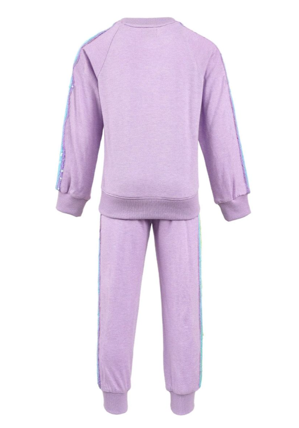 Lavender Rainbow Sequin Set - Lola & The Boys