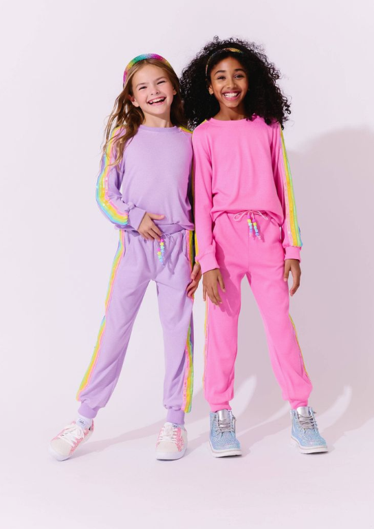 Pink Rainbow Sequin Set - Lola & The Boys