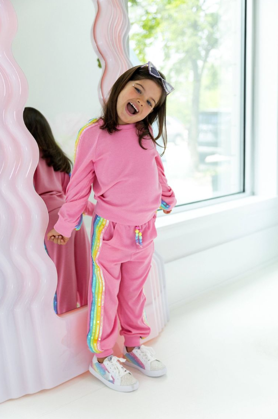 Pink Rainbow Sequin Set - Lola & The Boys