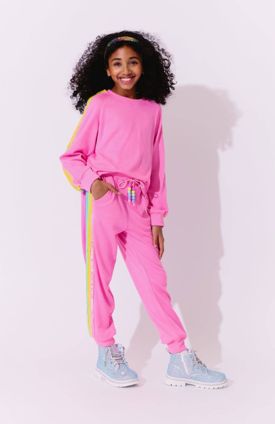 Pink Rainbow Sequin Set - Lola & The Boys