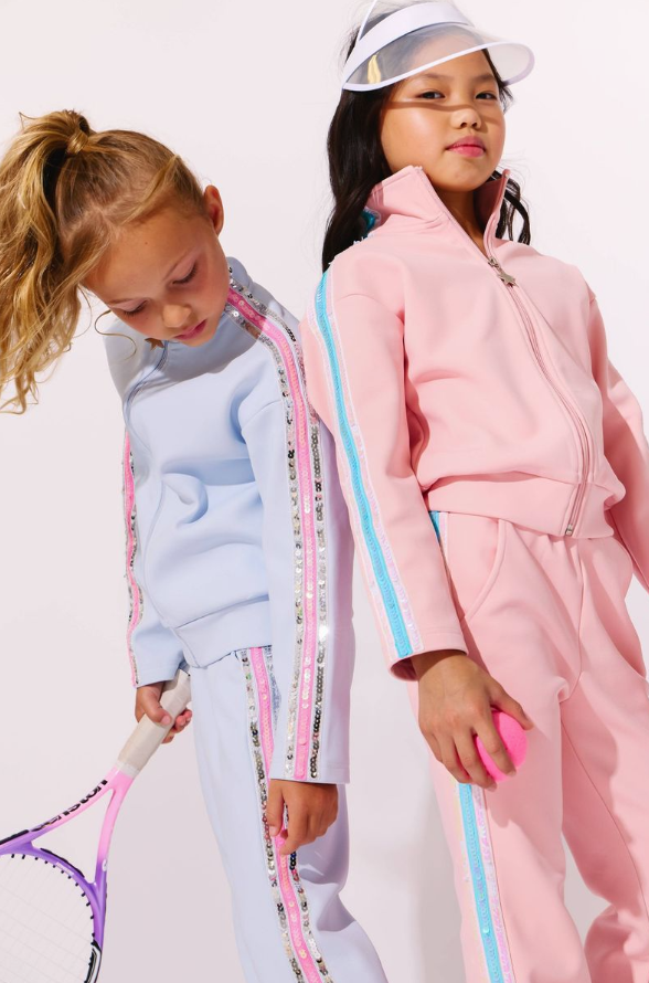Rainbow Stripe Soft Scuba Tracksuit - Lola & The Boys
