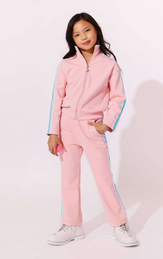 Rainbow Stripe Soft Scuba Tracksuit - Lola & The Boys