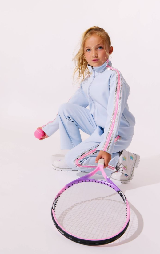 Rainbow Stripe Soft Scuba Tracksuit - Lola & The Boys