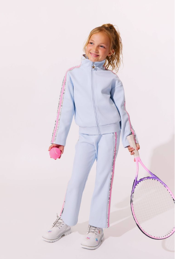 Rainbow Stripe Soft Scuba Tracksuit - Lola & The Boys