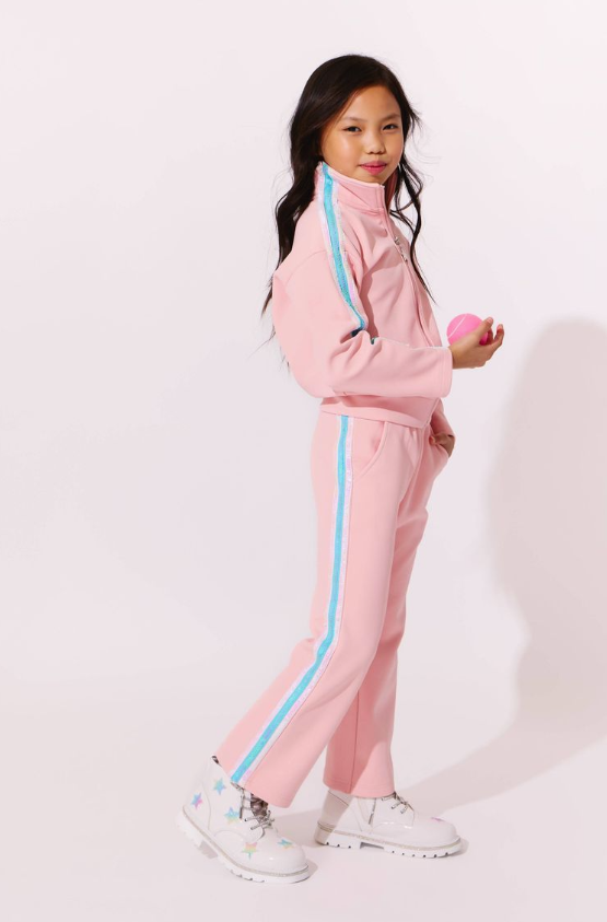 Rainbow Stripe Soft Scuba Tracksuit - Lola & The Boys