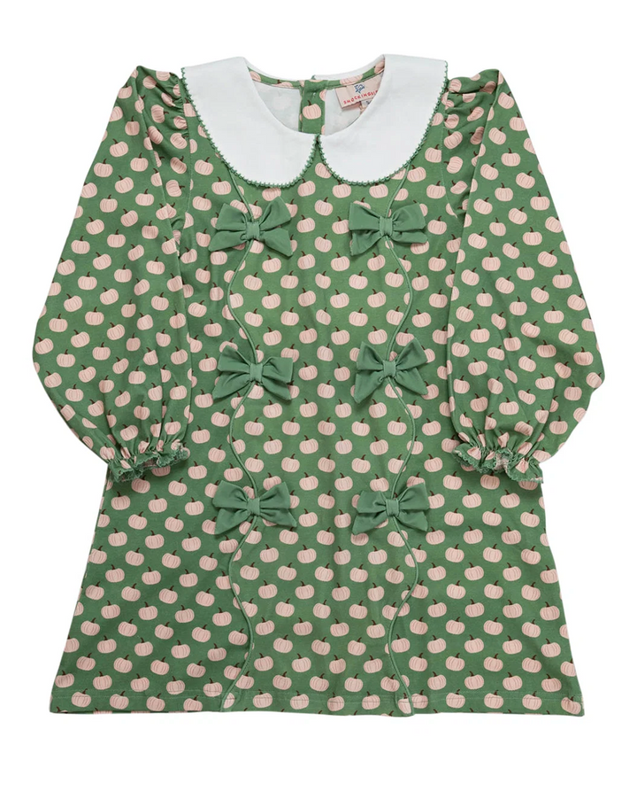 Sage Green Knit Pumpkin Dress - Smockingbird