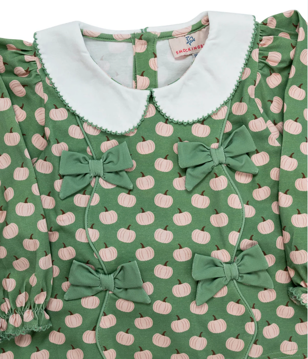 Sage Green Knit Pumpkin Dress - Smockingbird