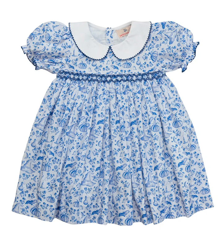 Halloween Toile Smocked Dress - Smockingbird