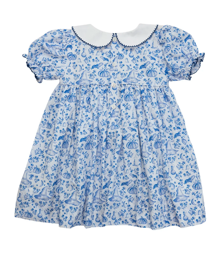 Halloween Toile Smocked Dress - Smockingbird