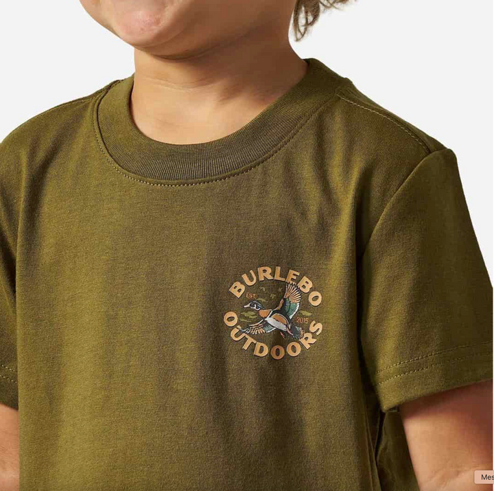 Wood Duck Hunter Green Tee - Burlebo