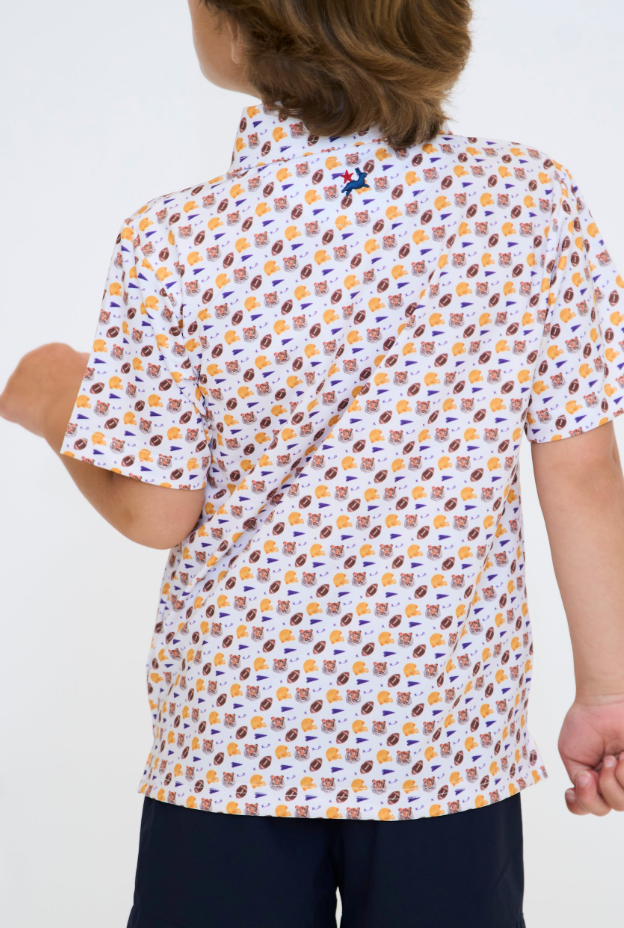 Purple & Gold Tiger Champ Performance Polo - Troupers