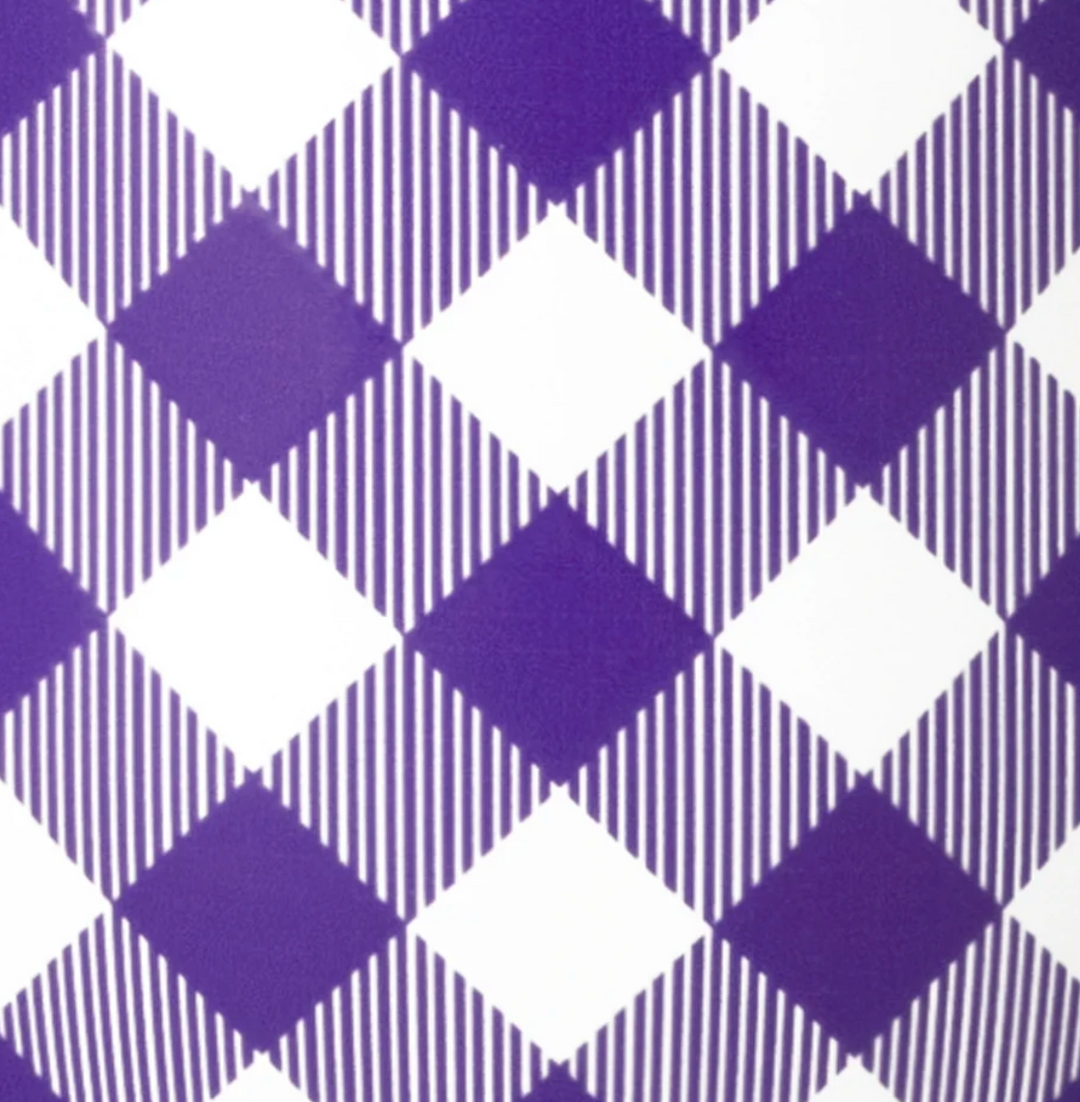 GAMEDAY GINGHAM PURPLE + YELLOW Party Cup 24oz