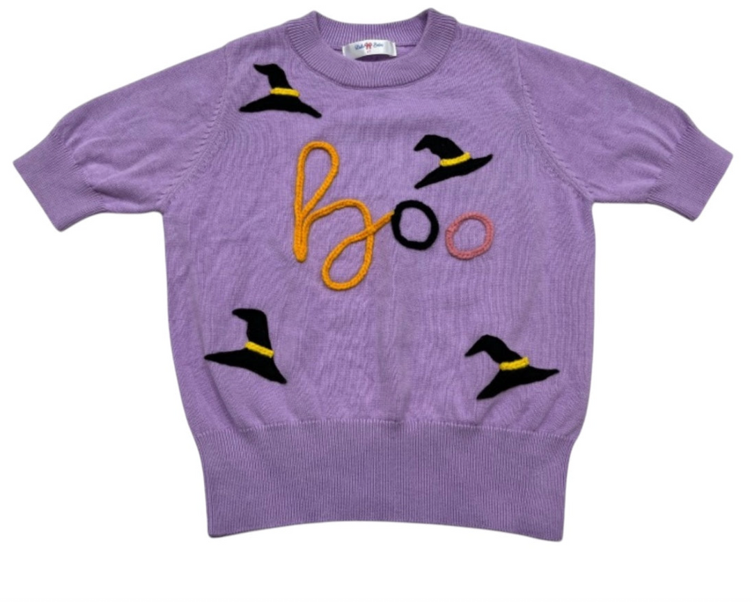 Lavender Knit 'Boo' Blouse - Lulu Bebe