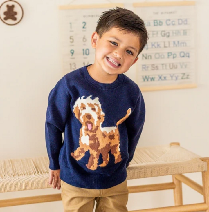 Vintage Puppy Sweater - Sweet Wink