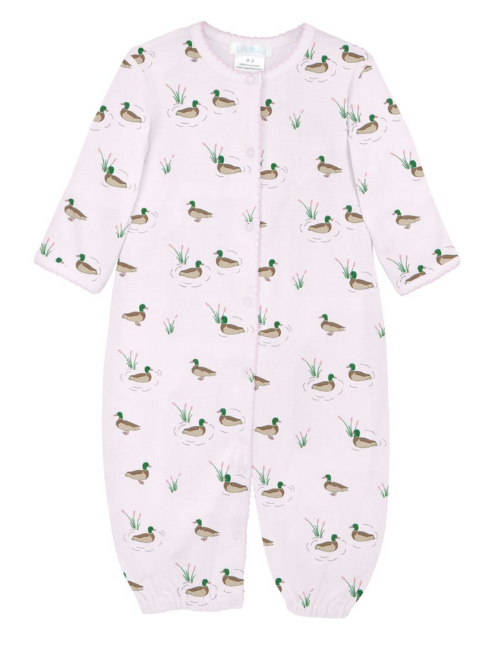 Pink Pima Ducks Converter Gown - LydaBaby