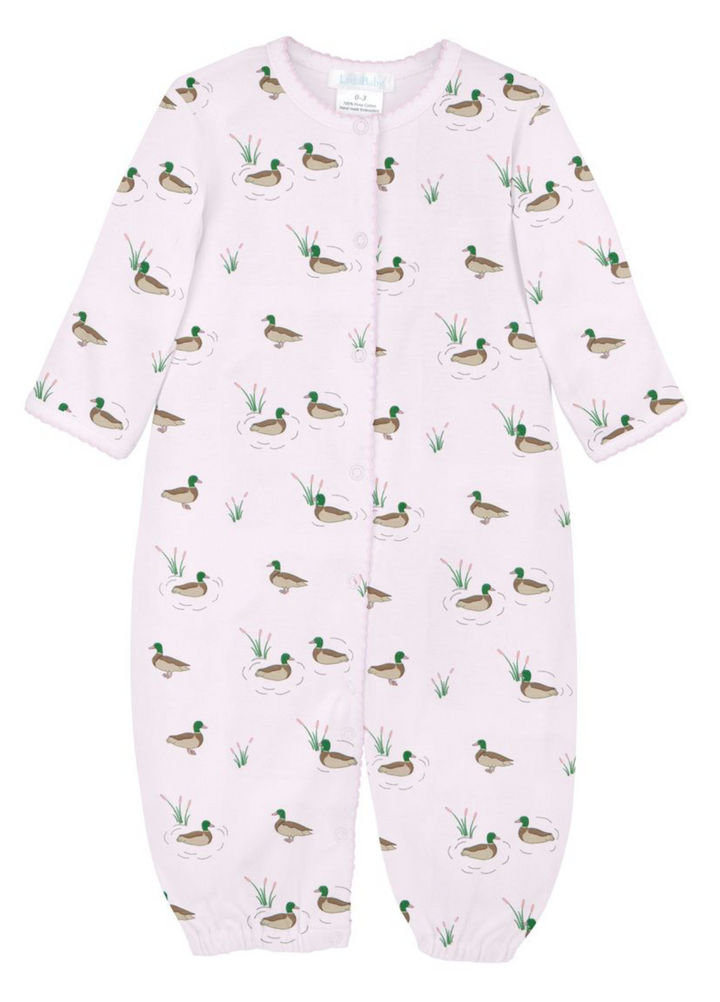 Pink Pima Ducks Converter Gown - LydaBaby