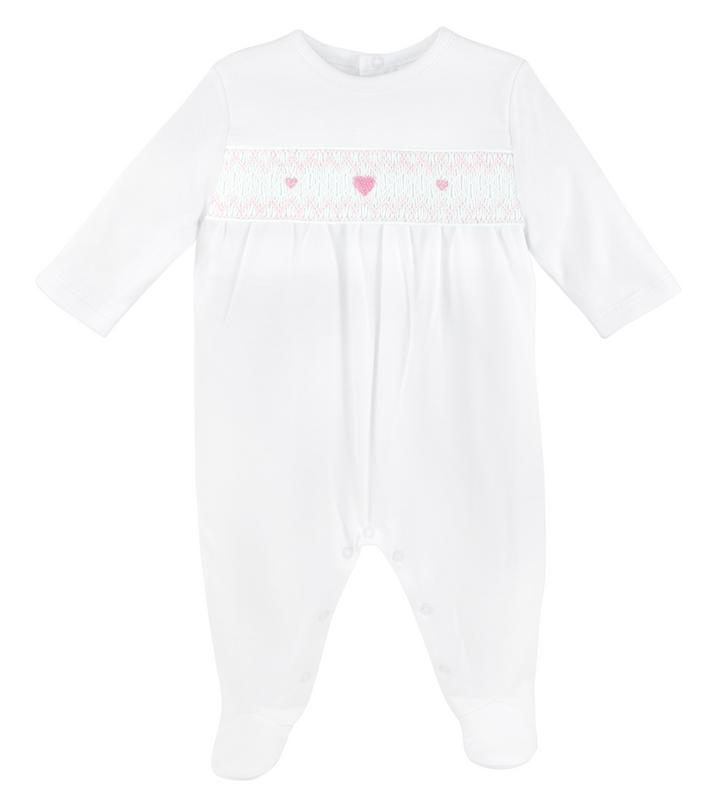 Smocked Amour Pima Footie - LydaBaby