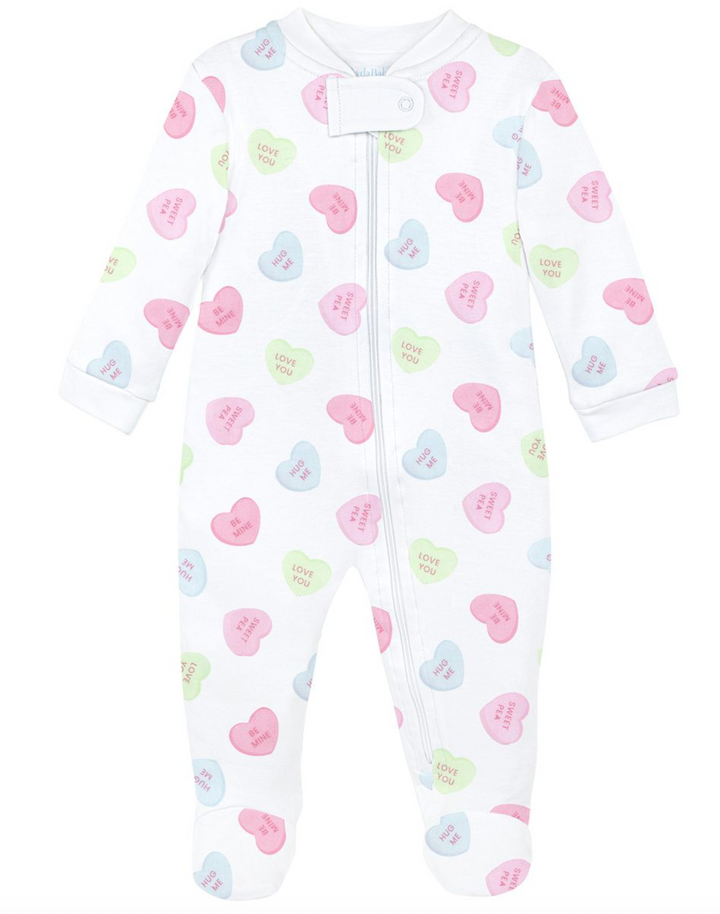 Sweet Hearts Pima Footie - LydaBaby
