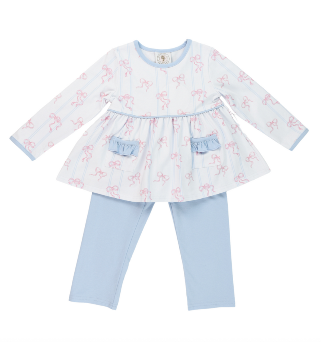 Bowtiful Girls Legging Set - Cypress Row