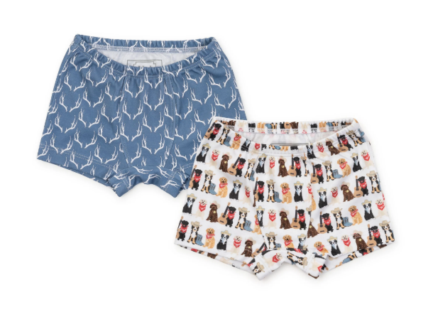Rustic Antlers/Western Pups Boys' Hypoallergenic Underwear Set - Lila & Hayes