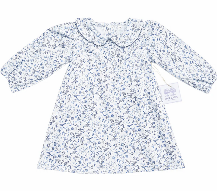 Long Sleeve Dress in Navy Floral - Oak Lane