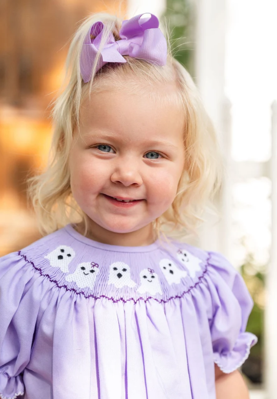 Lavender Smocked Ghost Bloomer Set - Ruth & Ralph