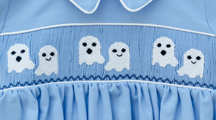 Blue Smocked Ghost Bubble - Ruth & Ralph