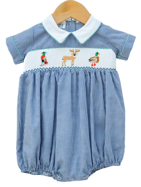 Pheasant, Deer, Duck Smocked Bubble - Ruth & Ralph