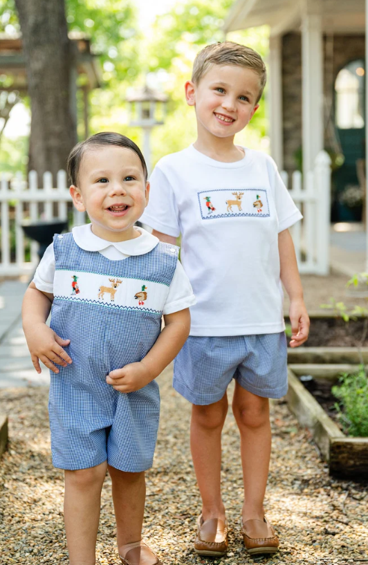 Pheasant, Deer, Duck Smocked Jon Jon - Ruth & Ralph