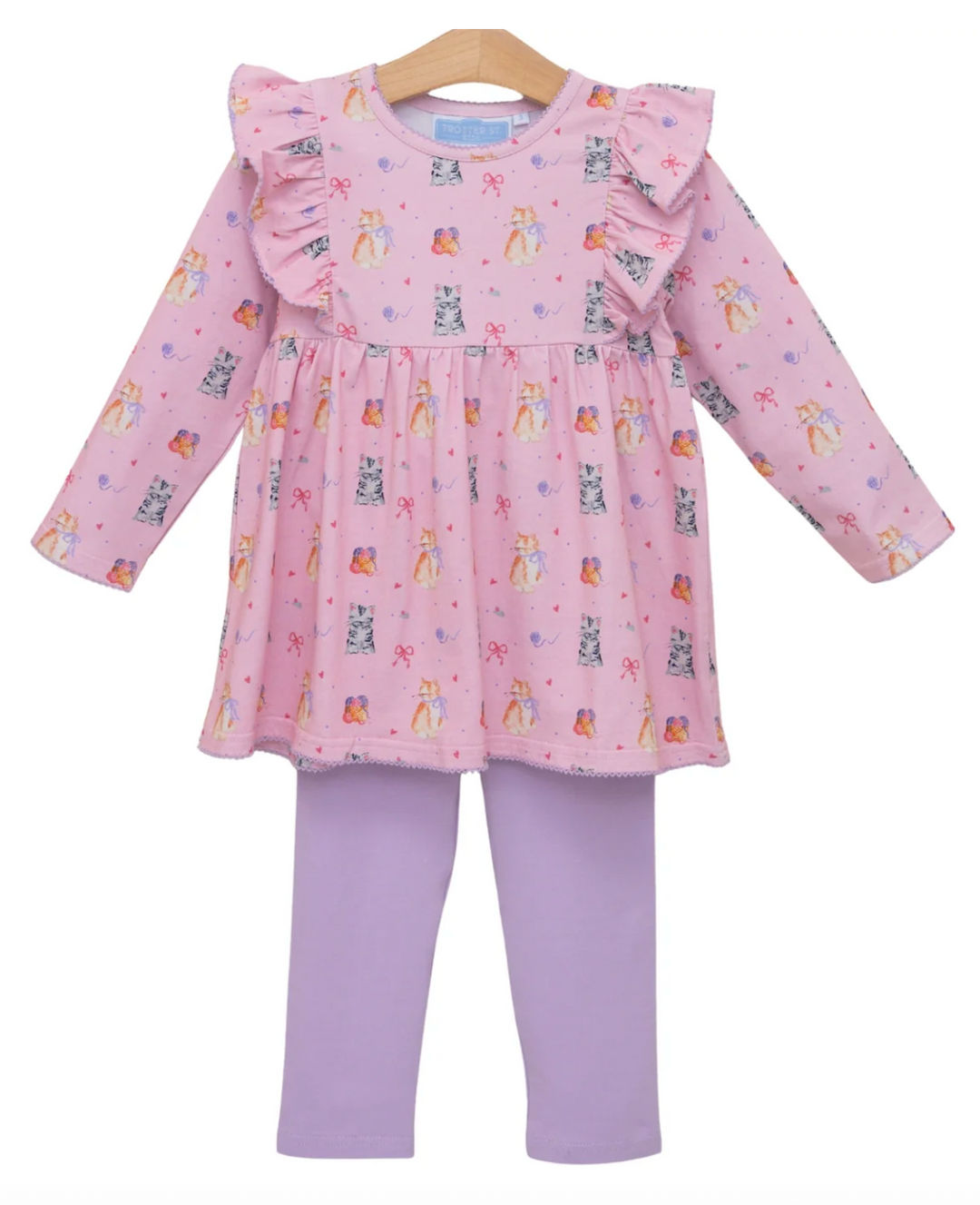 Fluffy Cat Friends Pant Set - Trotter Street Kids
