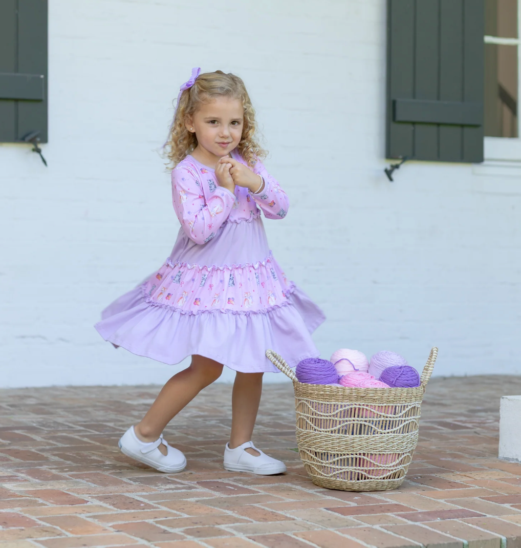Fluffy Cat Friends Dress - Trotter Street Kids