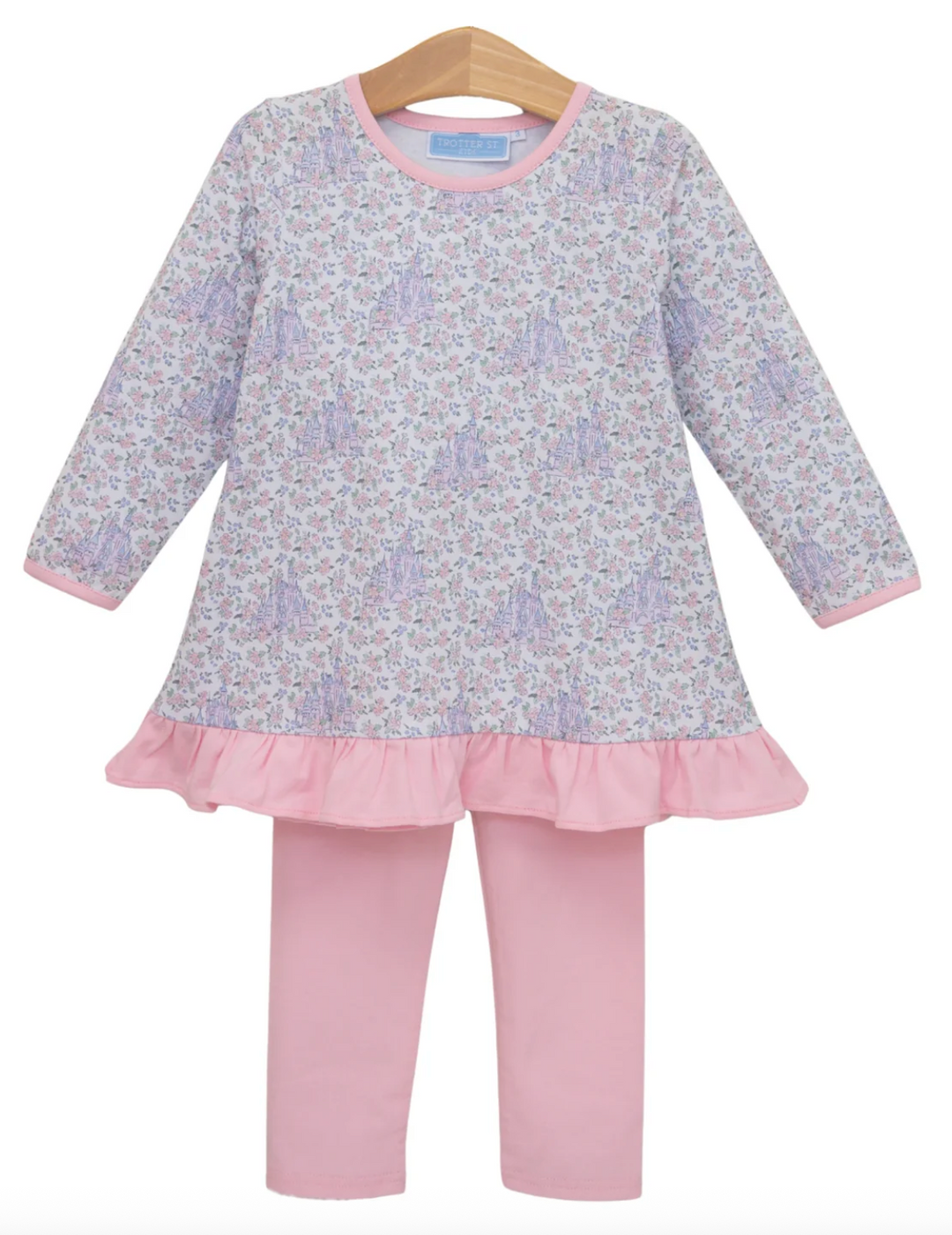 Floral Castle Pant Set - Trotter Street Kids