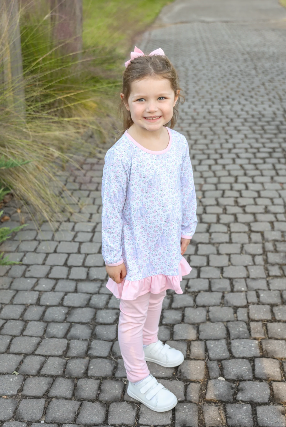 Floral Castle Pant Set - Trotter Street Kids