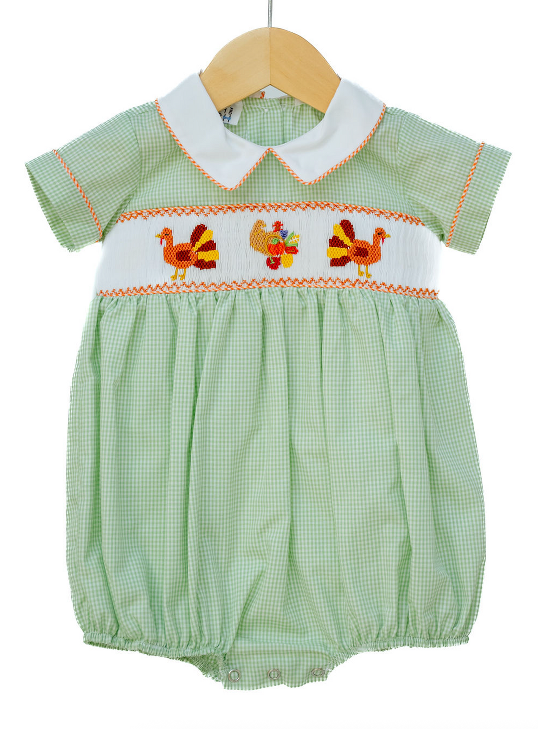 Boys Smocked Thanksgiving Bubble - Ruth & Ralph