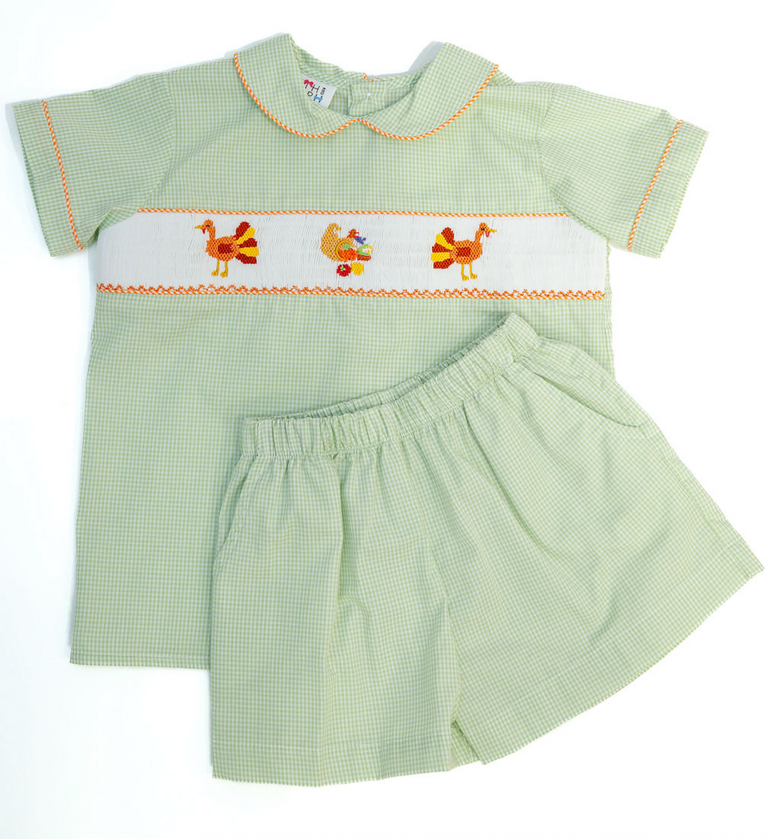Boys Smocked Thanksgiving Short Set - Ruth & Ralph
