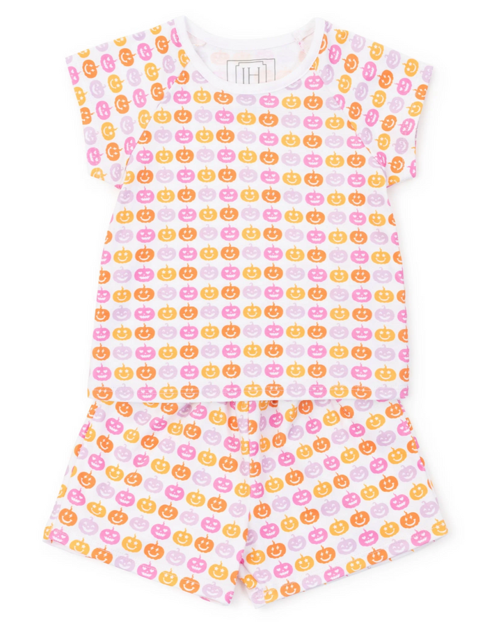 Pink Pima Pumpkins Pajama Set - Lila & Hayes