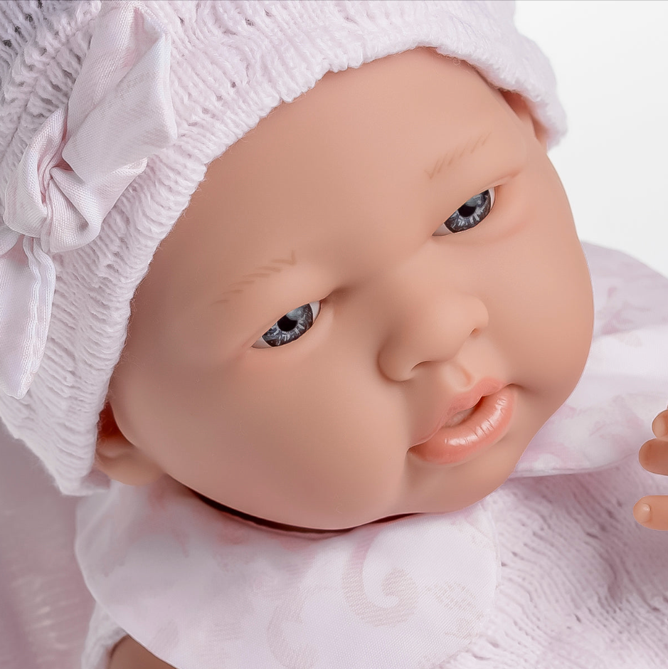 La Newborn 15 inch Real Girl Baby Doll in Pink Outfit