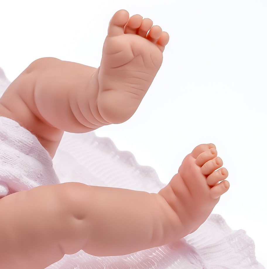 La Newborn 15 inch Real Girl Baby Doll in Pink Outfit