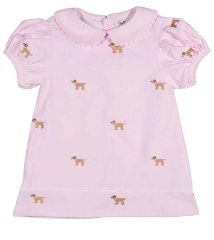 Pink Cord Doggy Dress - Teeta
