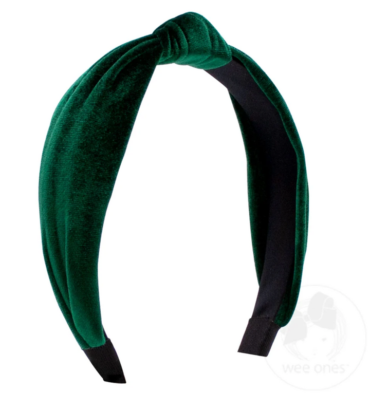 Velvet-wrapped Headband with Knot - Wee Ones