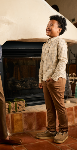 Pierfront Performance Buttondown - Buckskin Plaid - FINN