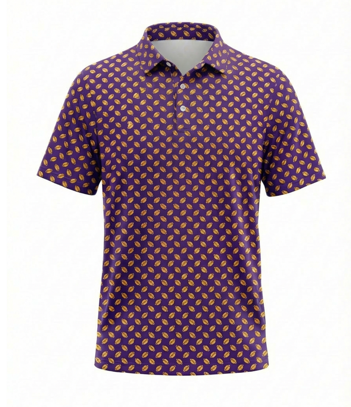 Purple & Gold Football Polo - FINN
